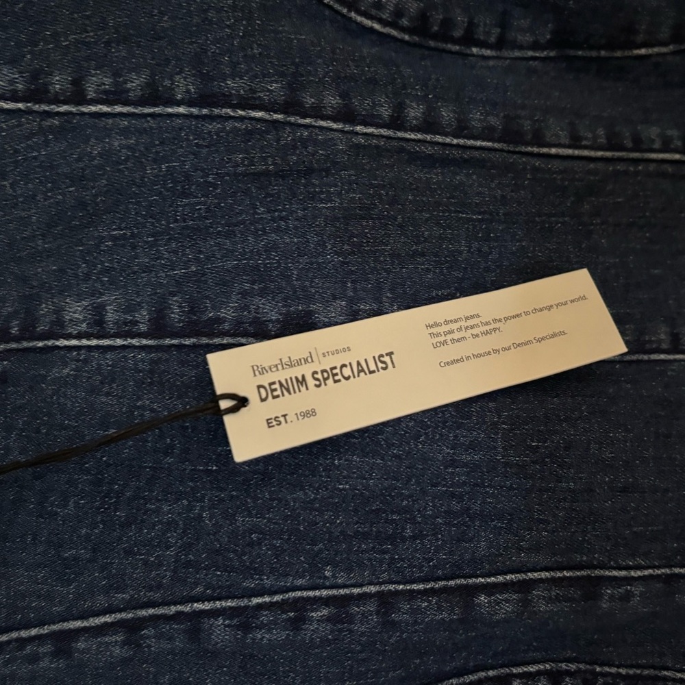 River Island Dark Blue Denim Top - Picture 9 of 11